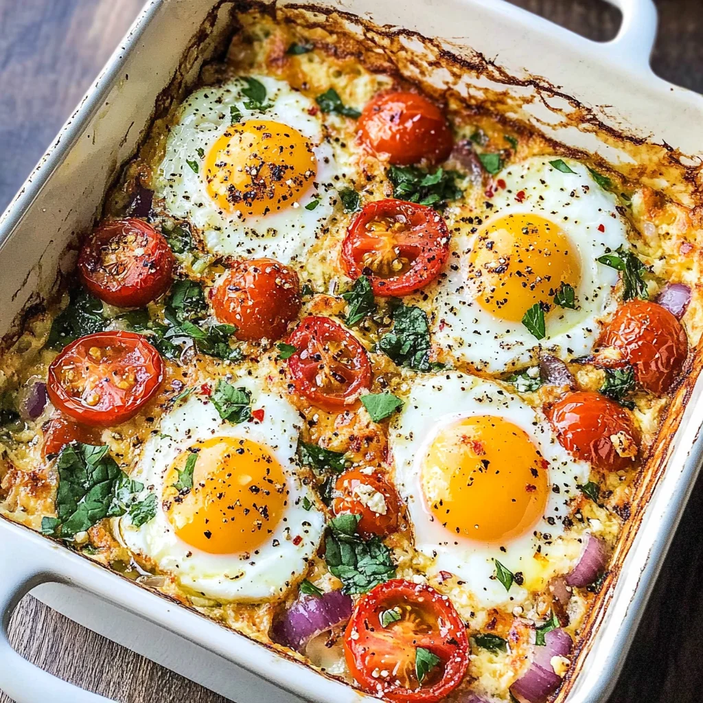 Baked Feta Eggs