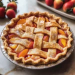 Brown Butter Strawberry Peach Pie