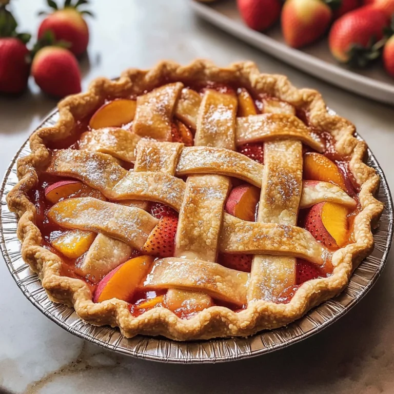 Brown Butter Strawberry Peach Pie