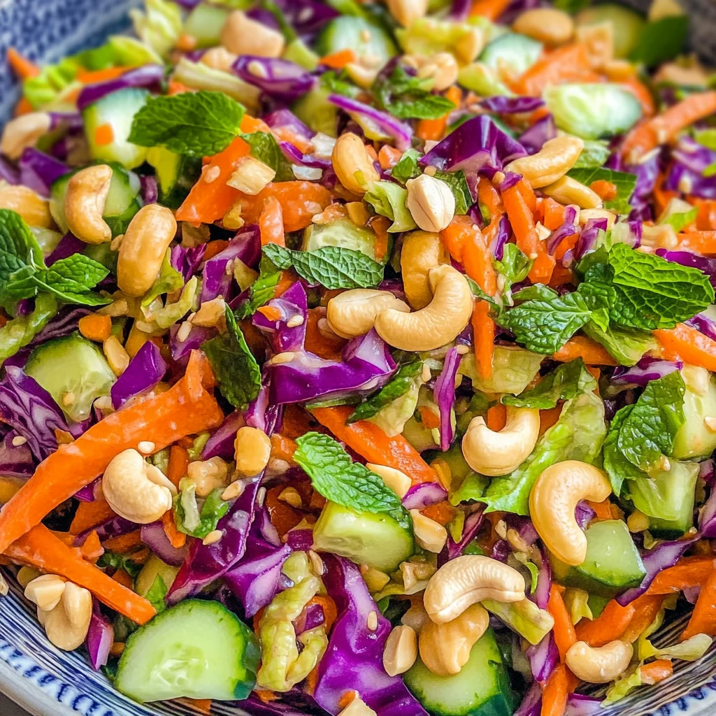 Chopped Asian Salad (Miso Dressing)