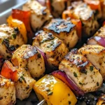 Easy Greek Marinated Chicken Kabobs