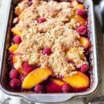 Easy Peach and Raspberry Cobbler
