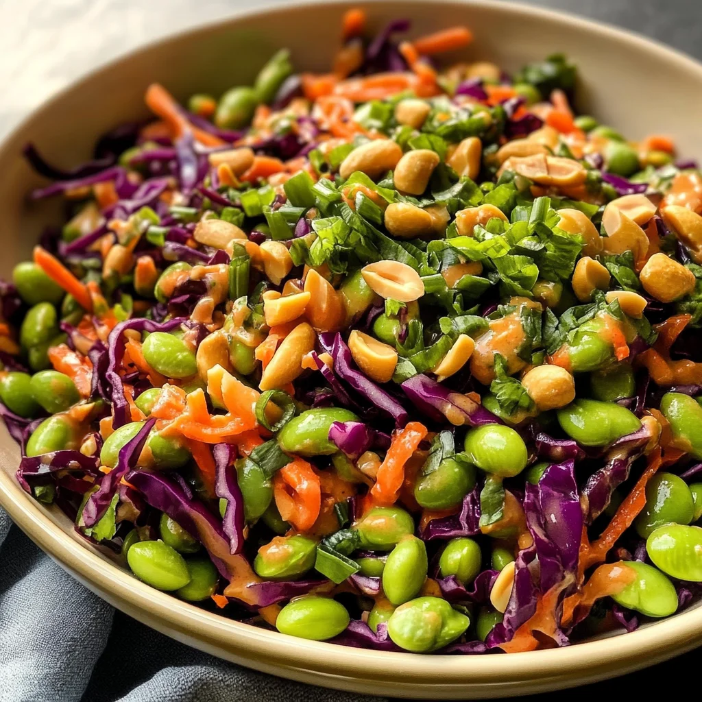 Edamame Salad with Peanut Sauce