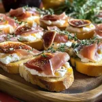 Fig Jam and Prosciutto Crostini
