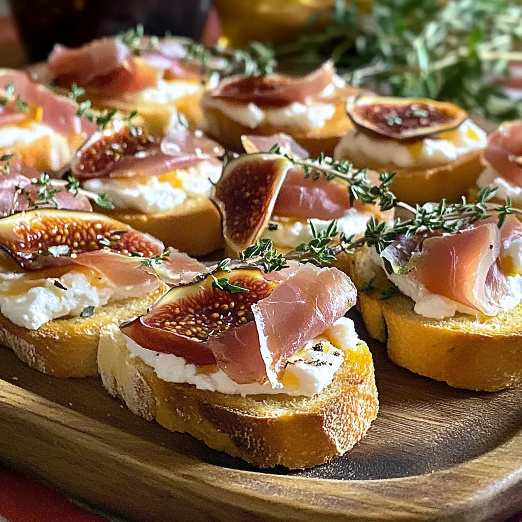 Fig Jam and Prosciutto Crostini