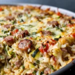 Flavorful Sausage Zucchini Rice Casserole - theamazingfood