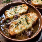French Onion Short Rib Soup with Gruyère Toast