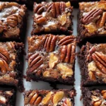 Gooey Black Bottom Pecan Pie Brownies