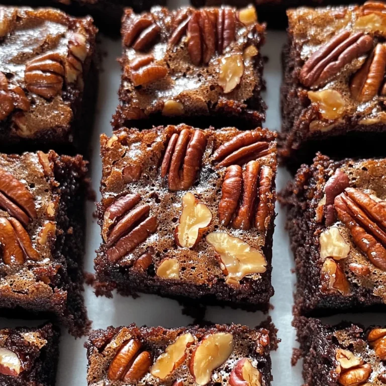 Gooey Black Bottom Pecan Pie Brownies