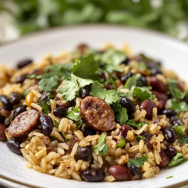 Hearty Black Beans and Rice with Sausage