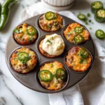 High Protein Jalapeño Popper Cheeseburger Bites
