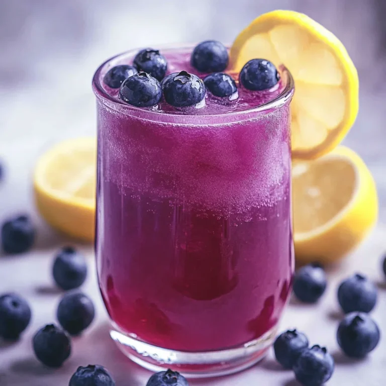 Homemade Blueberry Lemonade With Blueberry Syrup