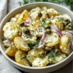 Lemon and Herb Potato Salad with dill and capers