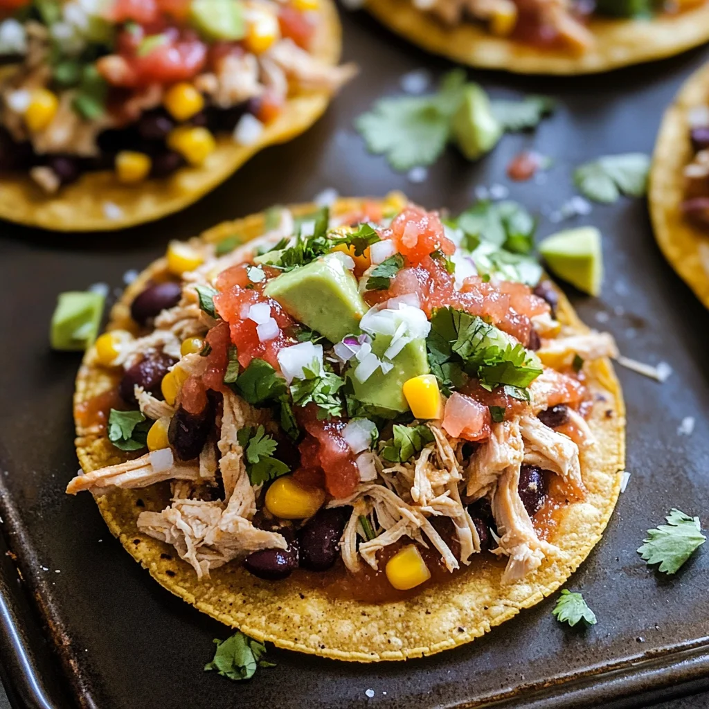 Mexican Rotisserie Chicken Tostadas