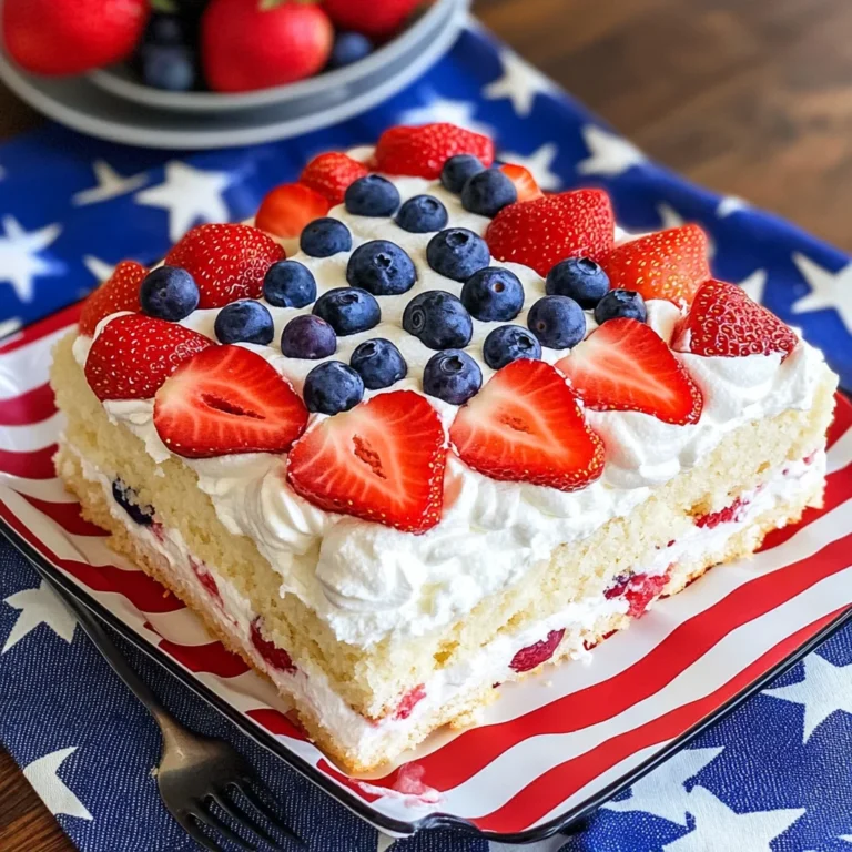 No Bake Patriotic Cloud Cake
