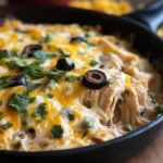 One Pan Sour Cream Chicken Enchilada Skillet