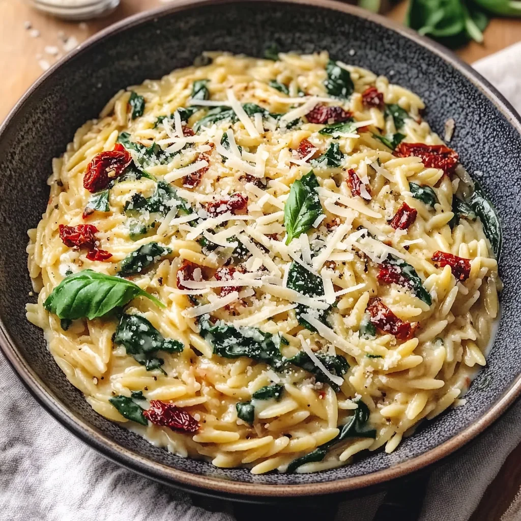 Parmesan Creamy Tuscan Orzo