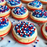 Patriotic Red, White & Blue Thumbprint Cookies