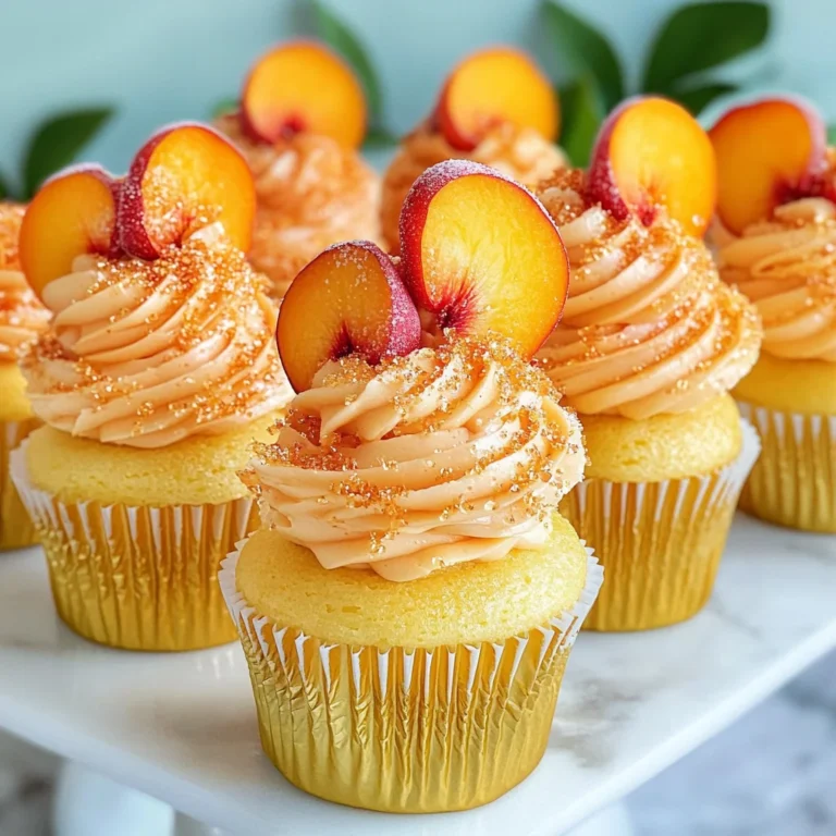 Peach Bellini Cupcakes