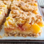Peaches and Cream Crumble Bars