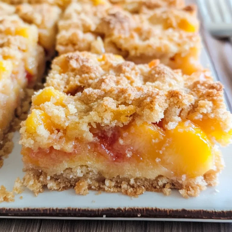 Peaches and Cream Crumble Bars