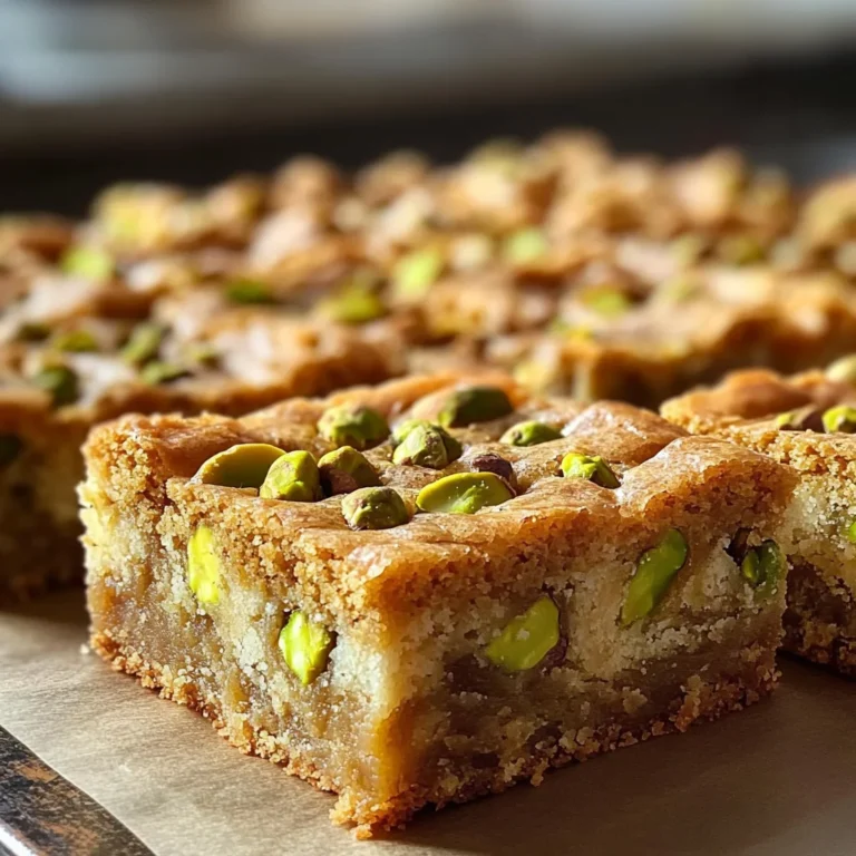 Pistachio Blondies
