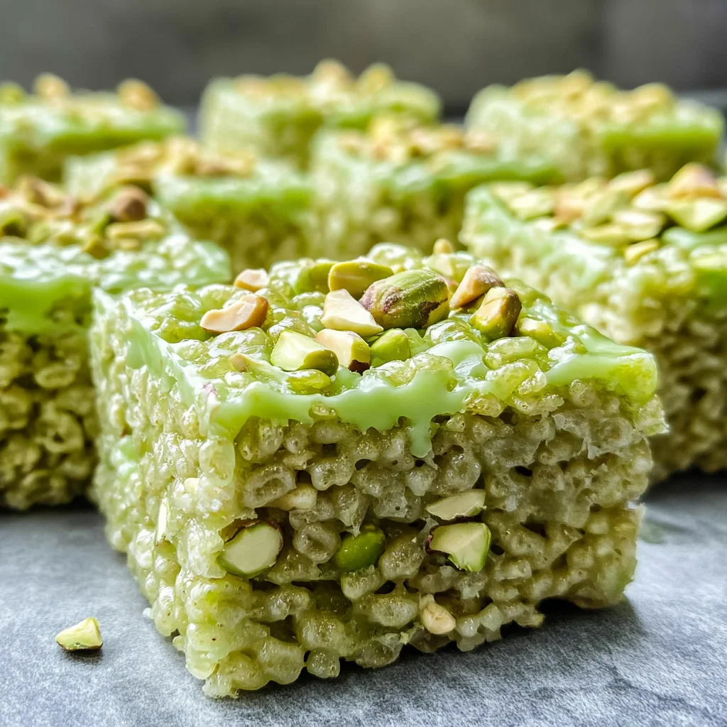 Pistachio Rice Krispie Treats Recipe