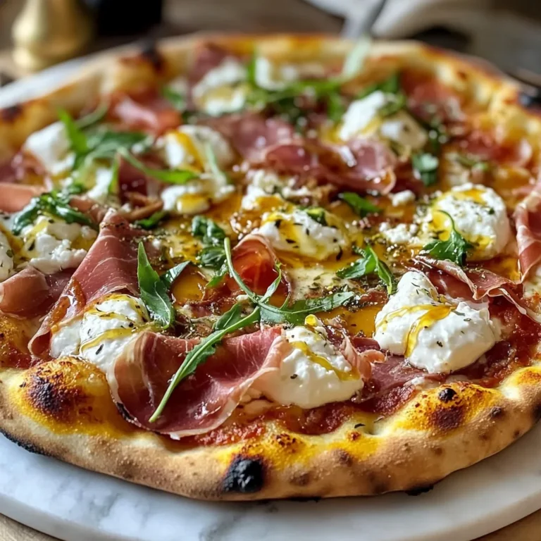 Prosciutto and Honey Burrata Pizza