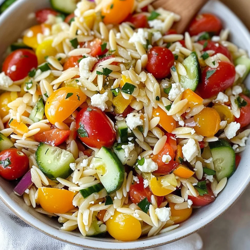 Rainbow Orzo Salad
