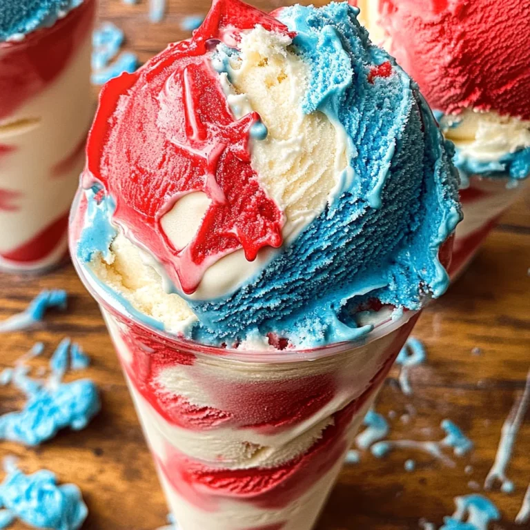 Red White and Blue Ice Cream