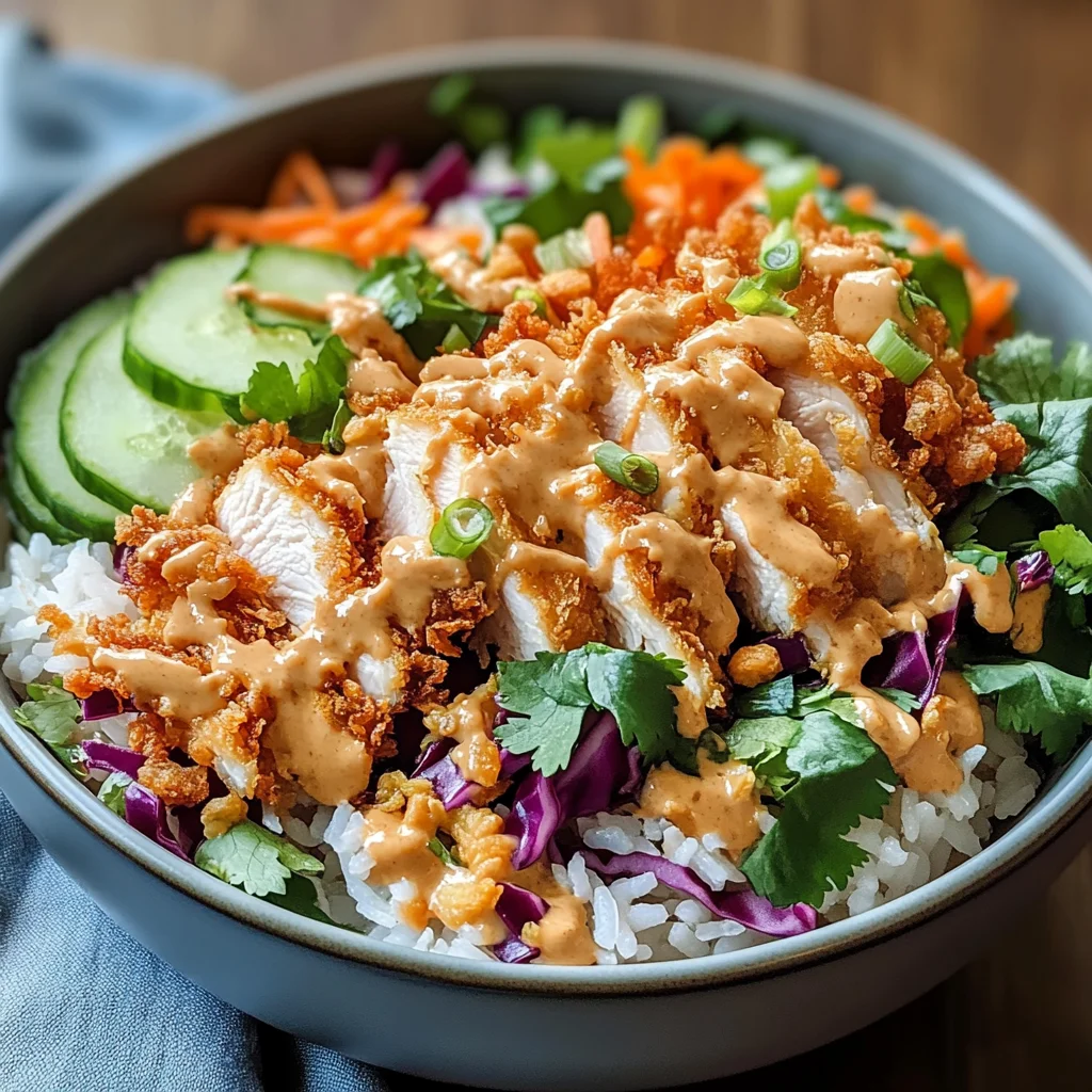 Savor Chicken Crispy Rice Salad with Creamy Peanut Dressing