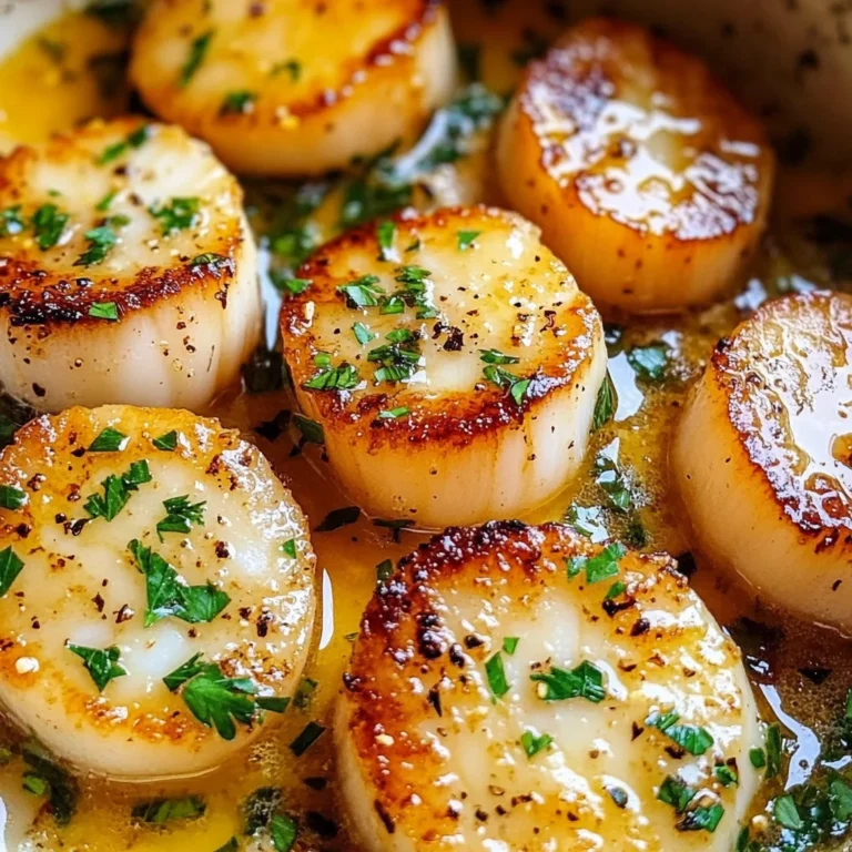 Seared Scallops with Garlic Lemon Butter