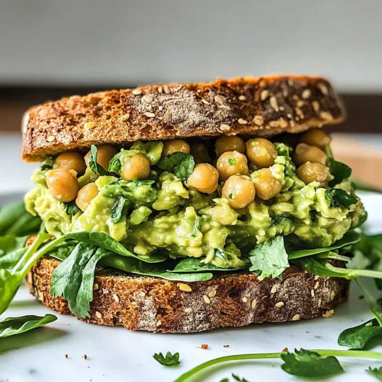 Smashed Chickpea Avocado Salad Sandwich