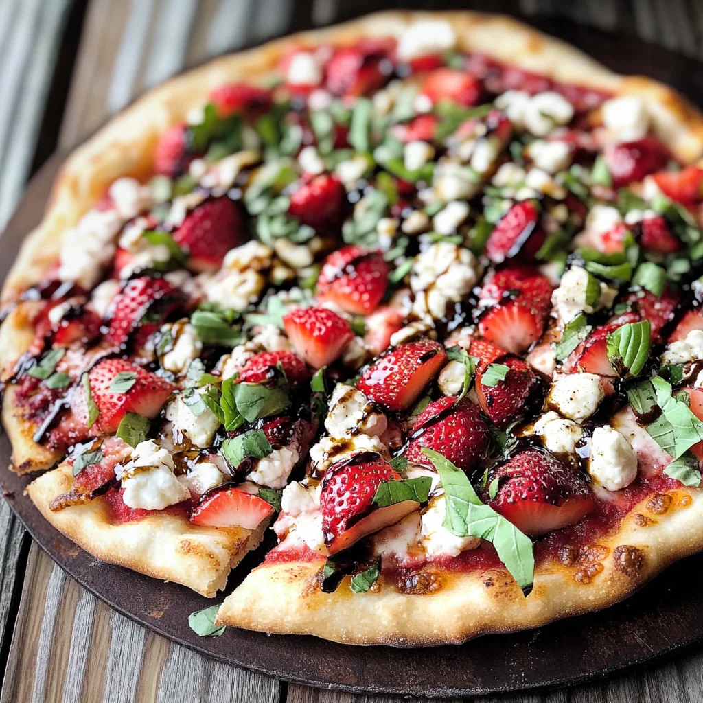 Strawberry Balsamic & Goat Cheese Pizza