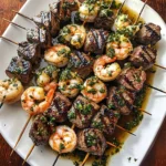 Surf and Turf Kabobs with Chimichurri Sauce