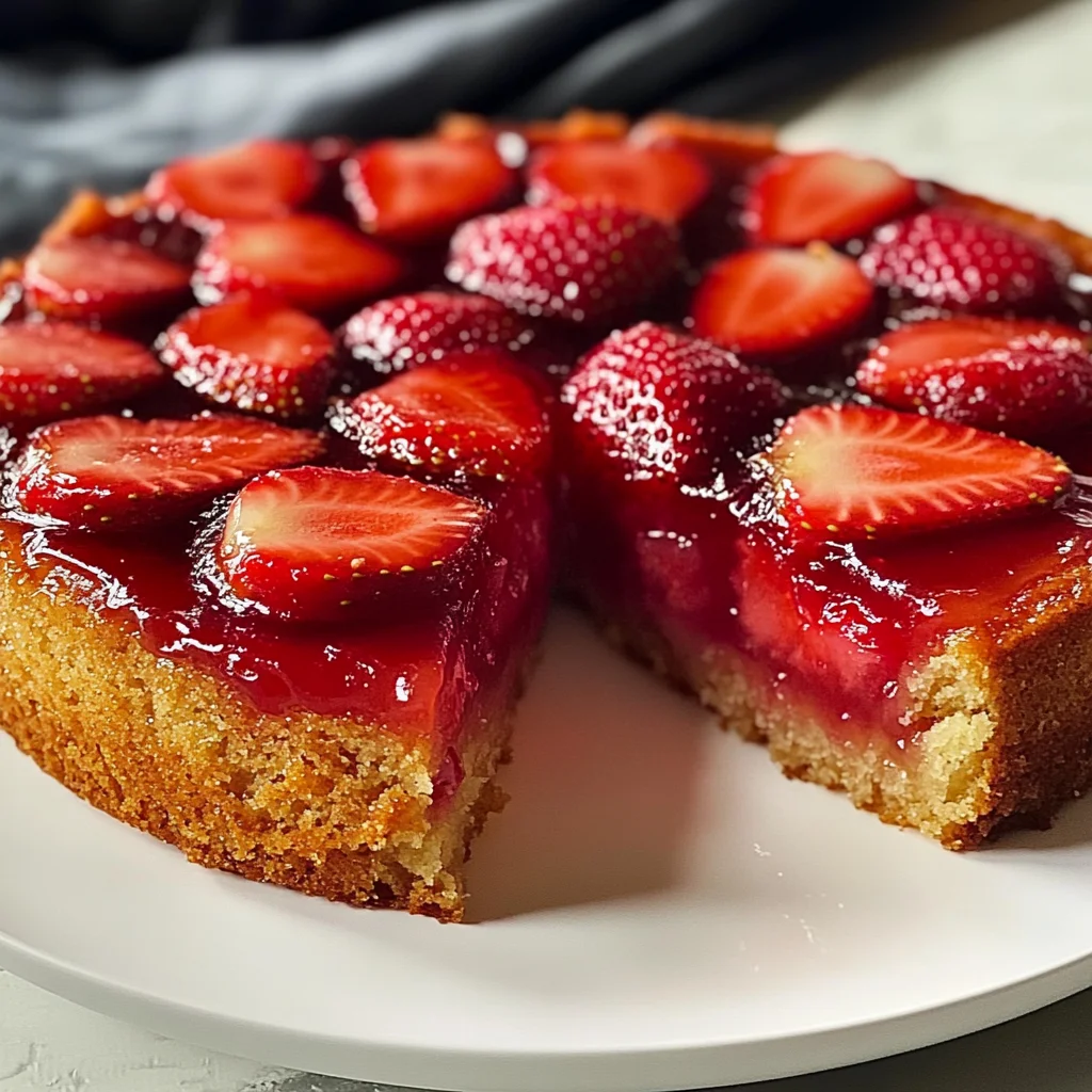 Traditional Strawberry Upside Down Cake